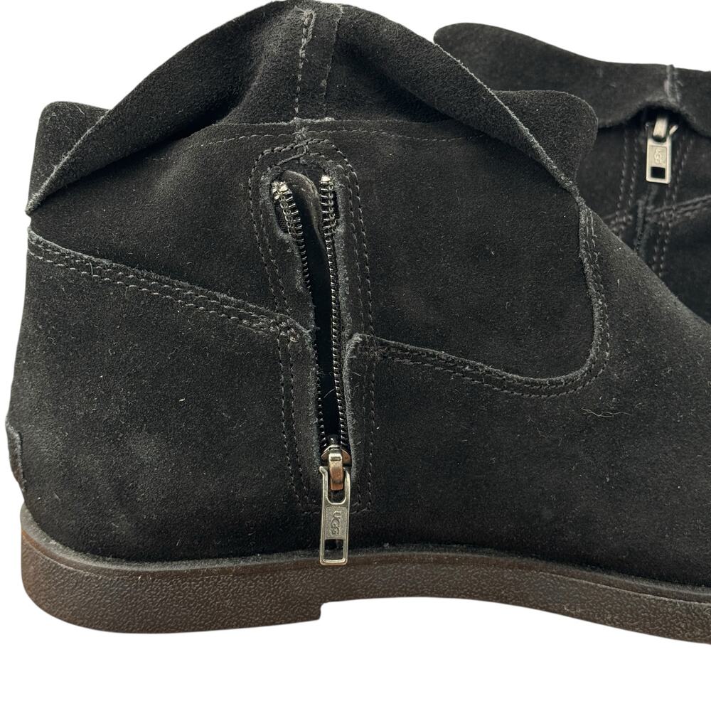 UGG Josefene Cuff Suede Ankle Boot SZ 11 Womens Black Comfort Slouchy Distressed - Picture 10 of 12